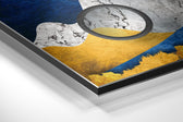 Wave Mountains Brushed Aluminium Dibond Wall Art.