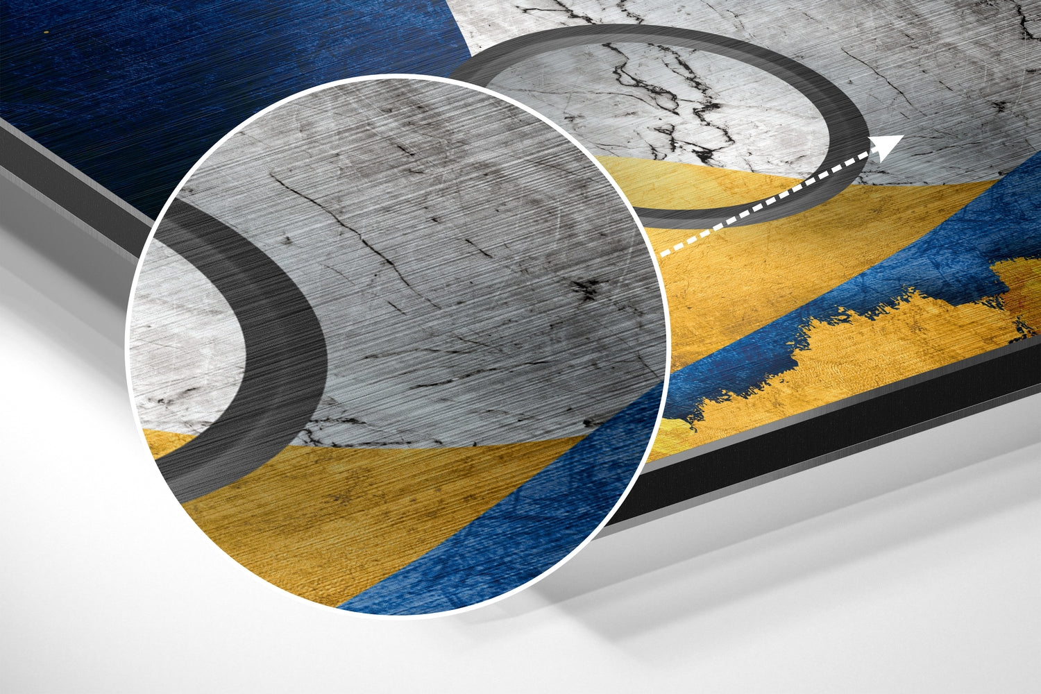 Wave Mountains Brushed Aluminium Dibond Wall Art.