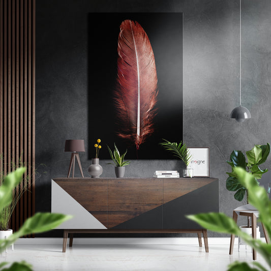 Feather Brushed Aluminium Dibond Wall Art.