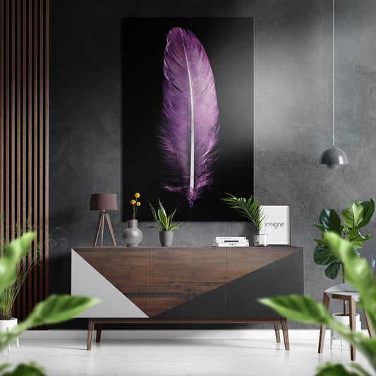 Feather Brushed Aluminium Dibond Wall Art.