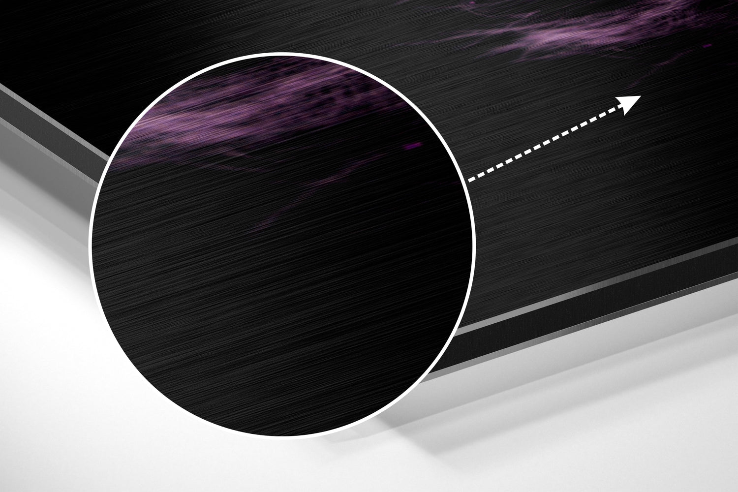 Feather Brushed Aluminium Dibond Wall Art.