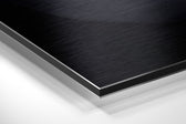 Yellow Ink Brushed Aluminium Dibond Wall Art.