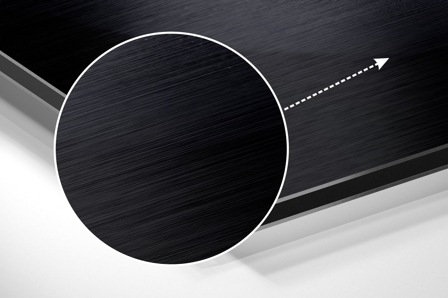 Yellow Ink Brushed Aluminium Dibond Wall Art.