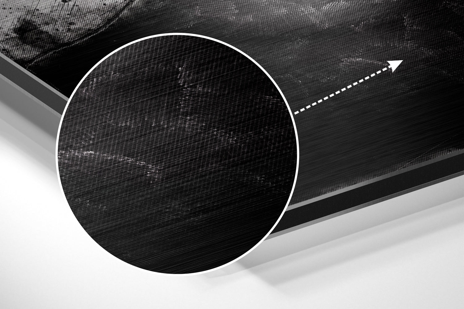 Feel the Red Brushed Aluminium Dibond Wall Art.