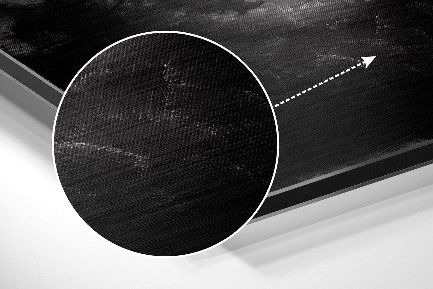 Feel the Red Brushed Aluminium Dibond Wall Art.