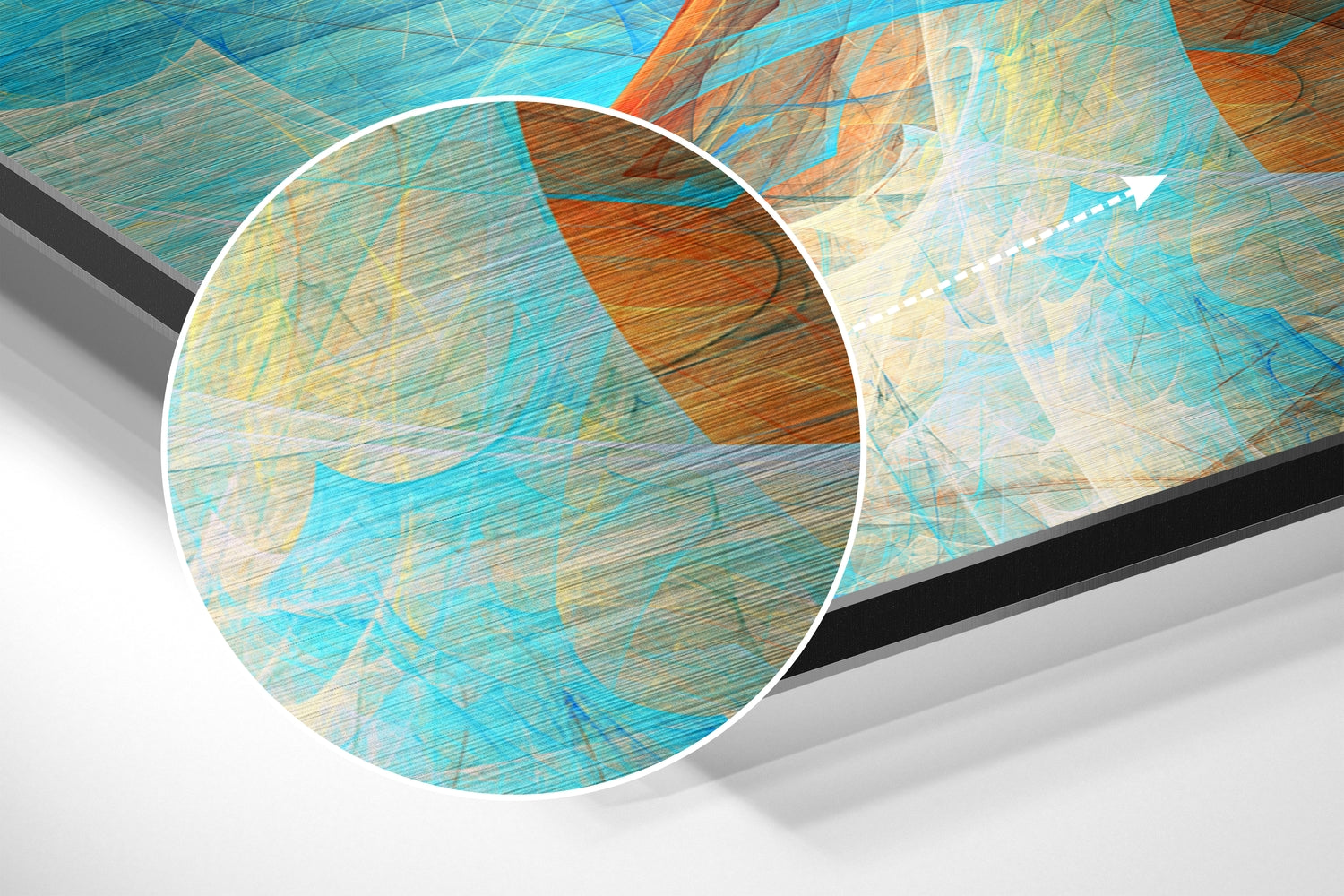 Marbleous Brushed Aluminium Dibond Wall Art.