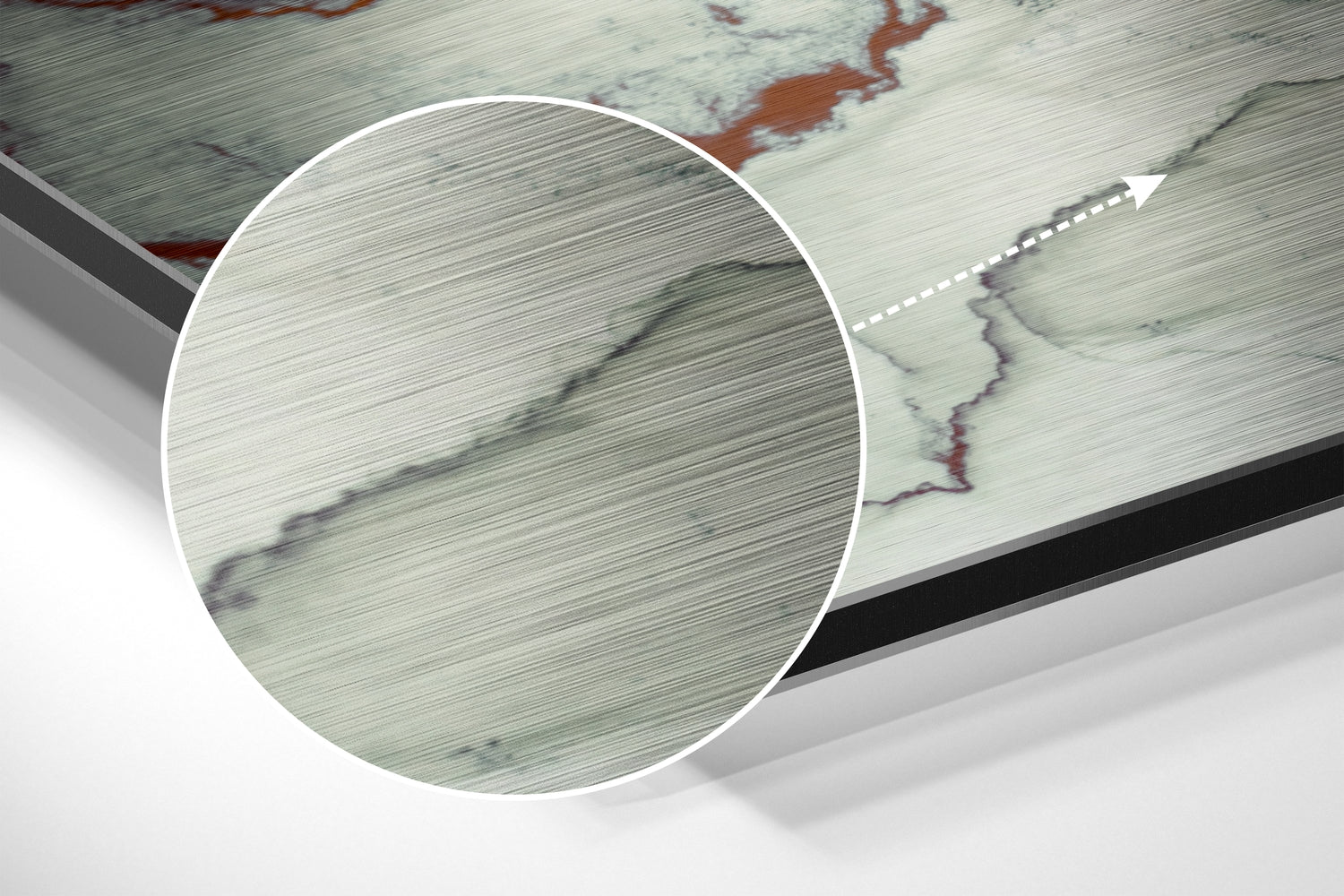 Marbleous Brushed Aluminium Dibond Wall Art.