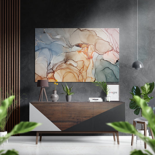 Marbleous Brushed Aluminium Dibond Wall Art.