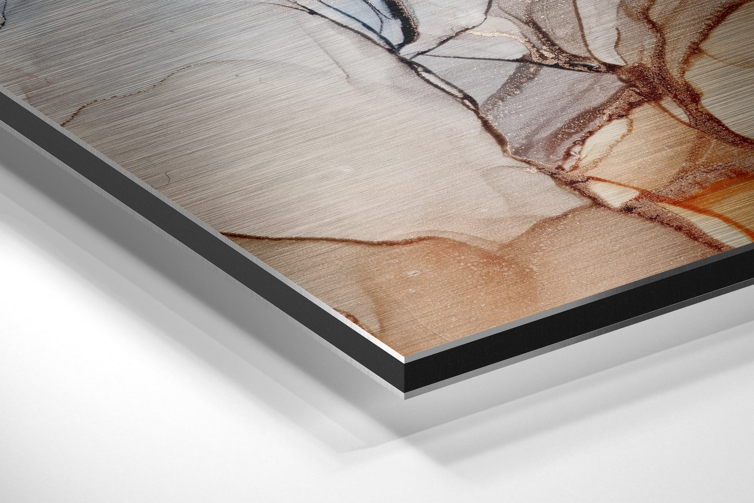 Marbleous Brushed Aluminium Dibond Wall Art.