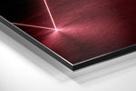 Red Lines Brushed Aluminium Dibond Wall Art.