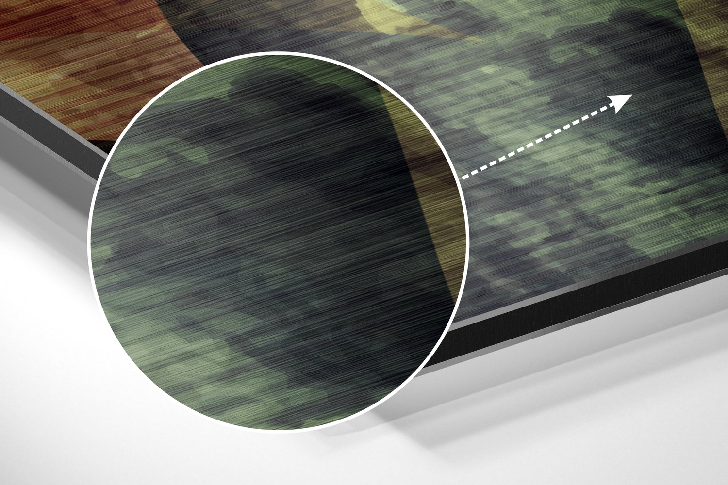 Hearts  Brushed Aluminium Dibond Wall Art.