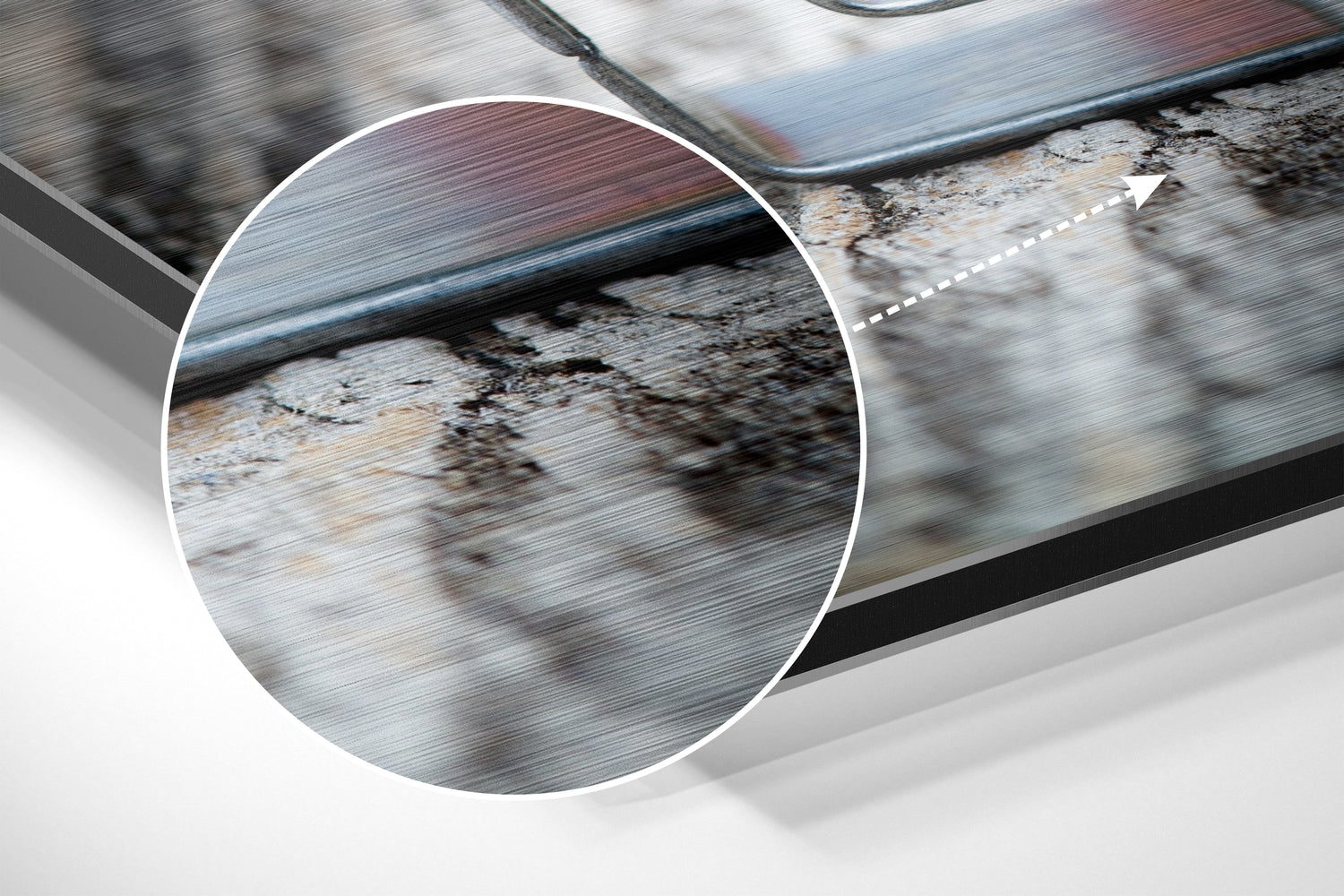 Love  Brushed Aluminium Dibond Wall Art.