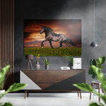 Horse Brushed Aluminium Dibond Wall Art.