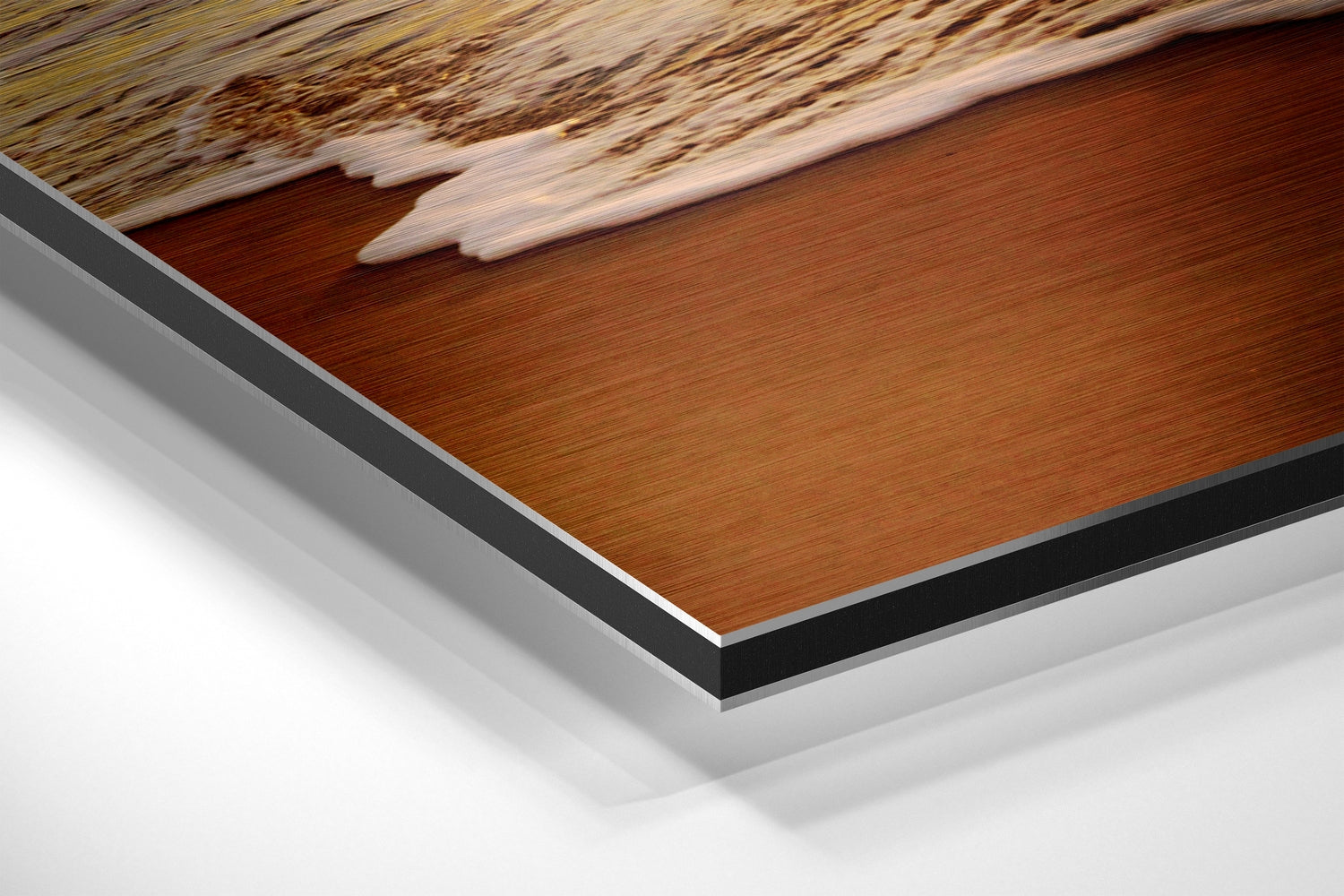 Sunset at the Beach Brushed Aluminium Dibond Wall Art.