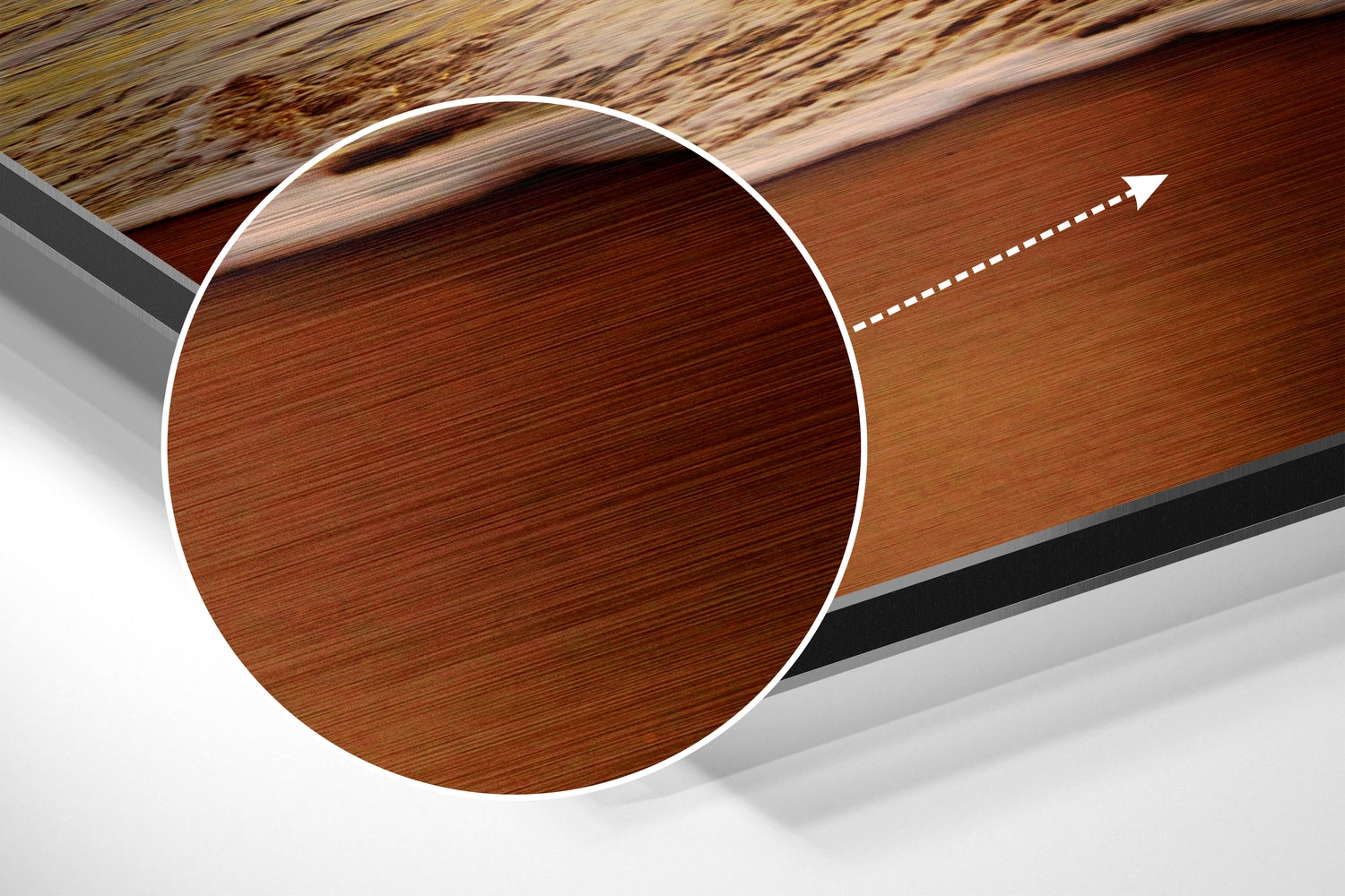 Sunset at the Beach Brushed Aluminium Dibond Wall Art.