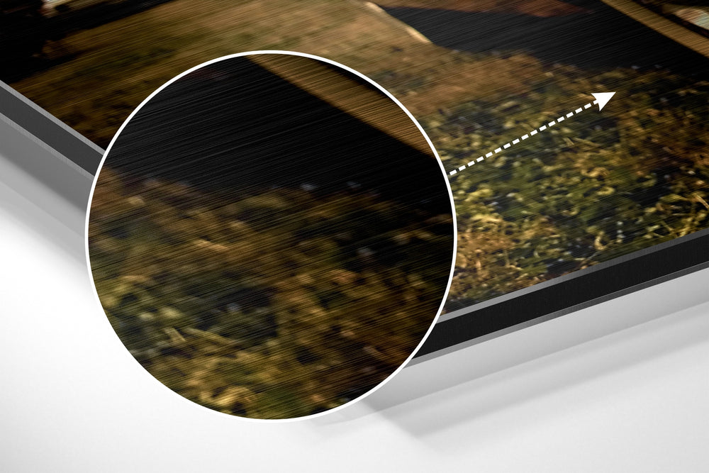 Classical Car Brushed Aluminium Dibond Wall Art.