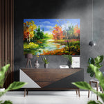 Lake View Brushed Aluminium Dibond Wall Art.