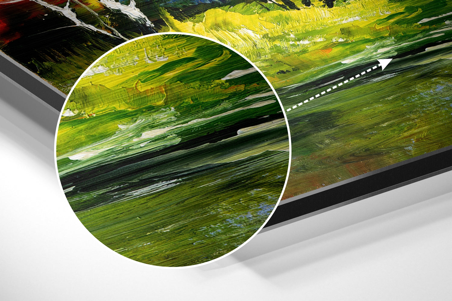 Lake View Brushed Aluminium Dibond Wall Art.