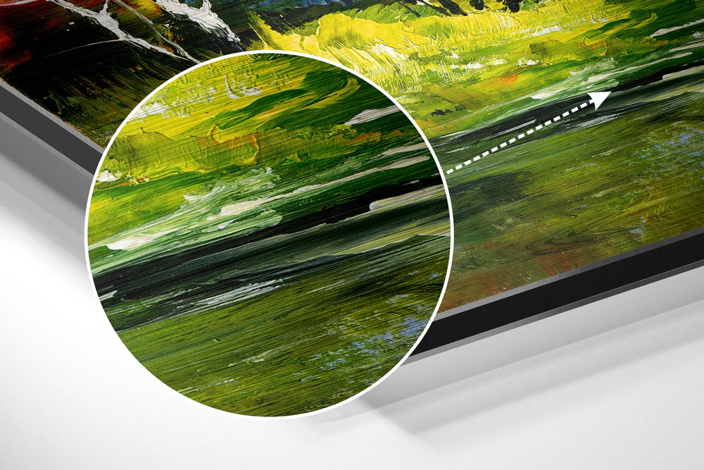 Lake View Brushed Aluminium Dibond Wall Art.