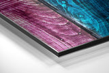 Colorful Wooden Brushed Aluminium Dibond Wall Art.