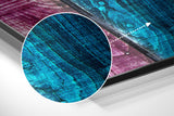 Colorful Wooden Brushed Aluminium Dibond Wall Art.
