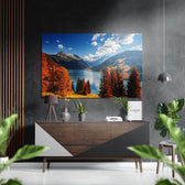 Lake View Brushed Aluminium Dibond Wall Art.