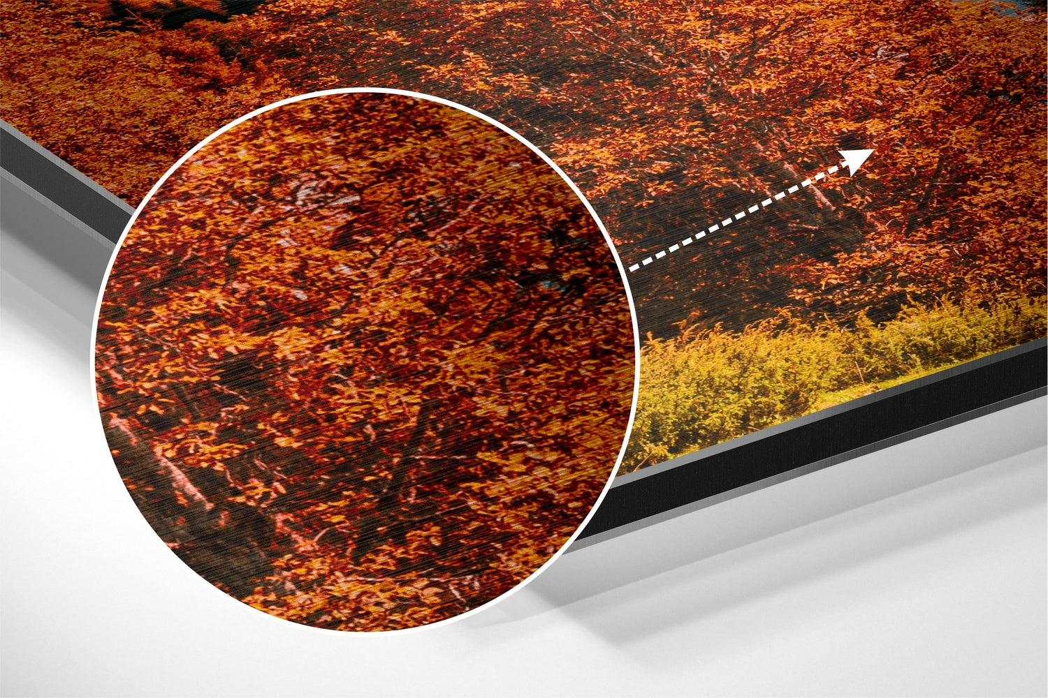 Lake View Brushed Aluminium Dibond Wall Art.