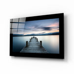 Pier glass wall art displayed above a bed in a bedroom