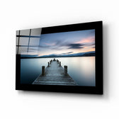Pier glass wall art displayed above a bed in a bedroom