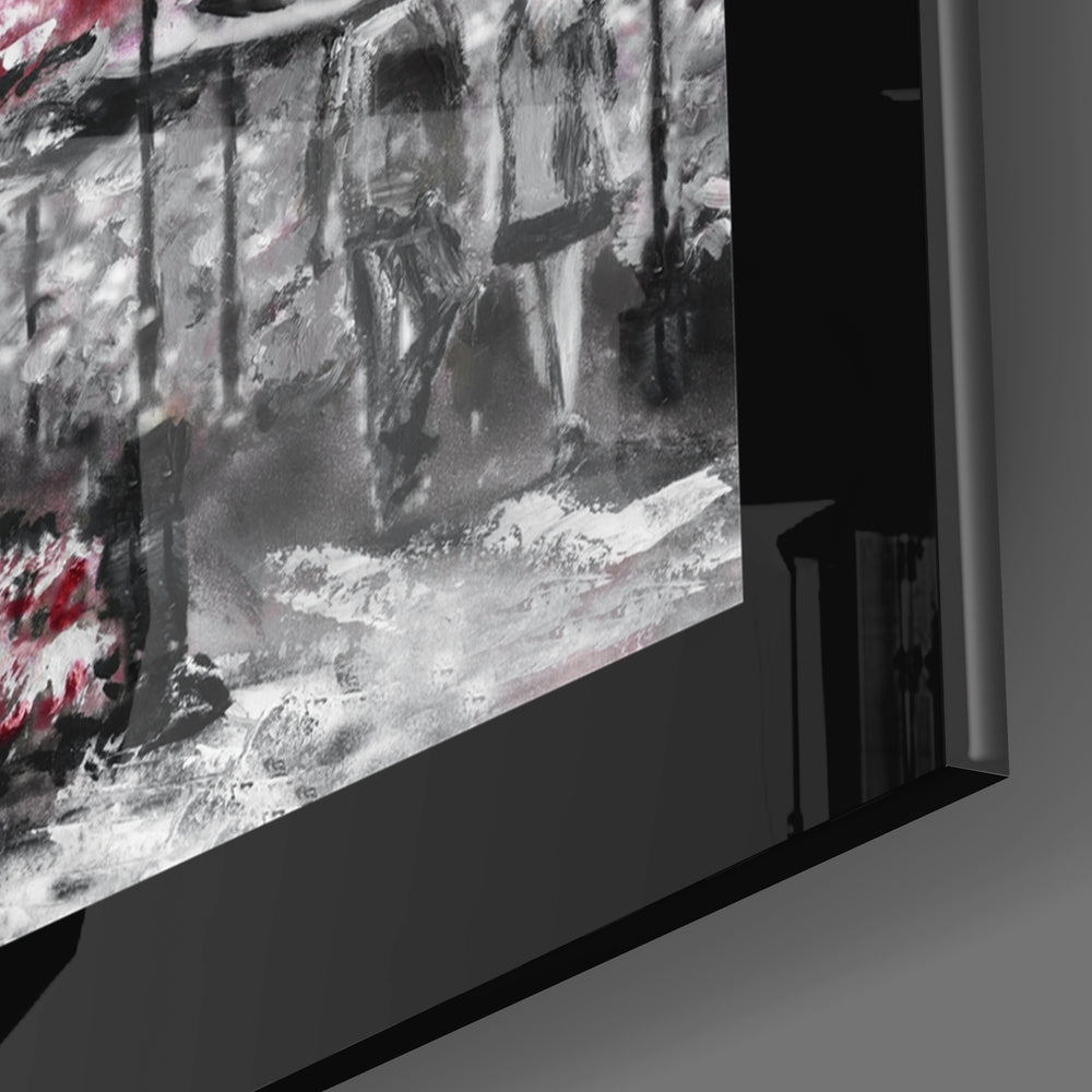 Pink and Paris Glass Wall Art.