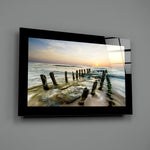 Long-exposure panel bringing coastal calm to a coastal cottage