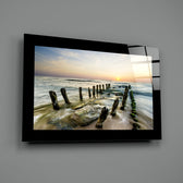 Long-exposure panel bringing coastal calm to a coastal cottage