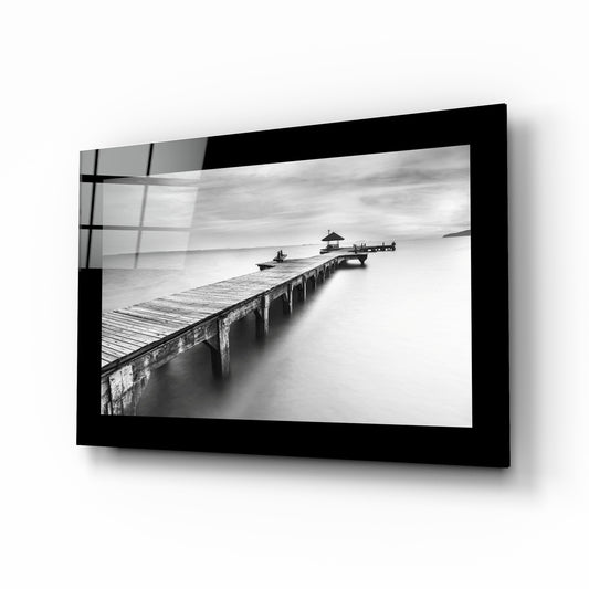 Pier glass wall art displayed above a bed in a bedroom