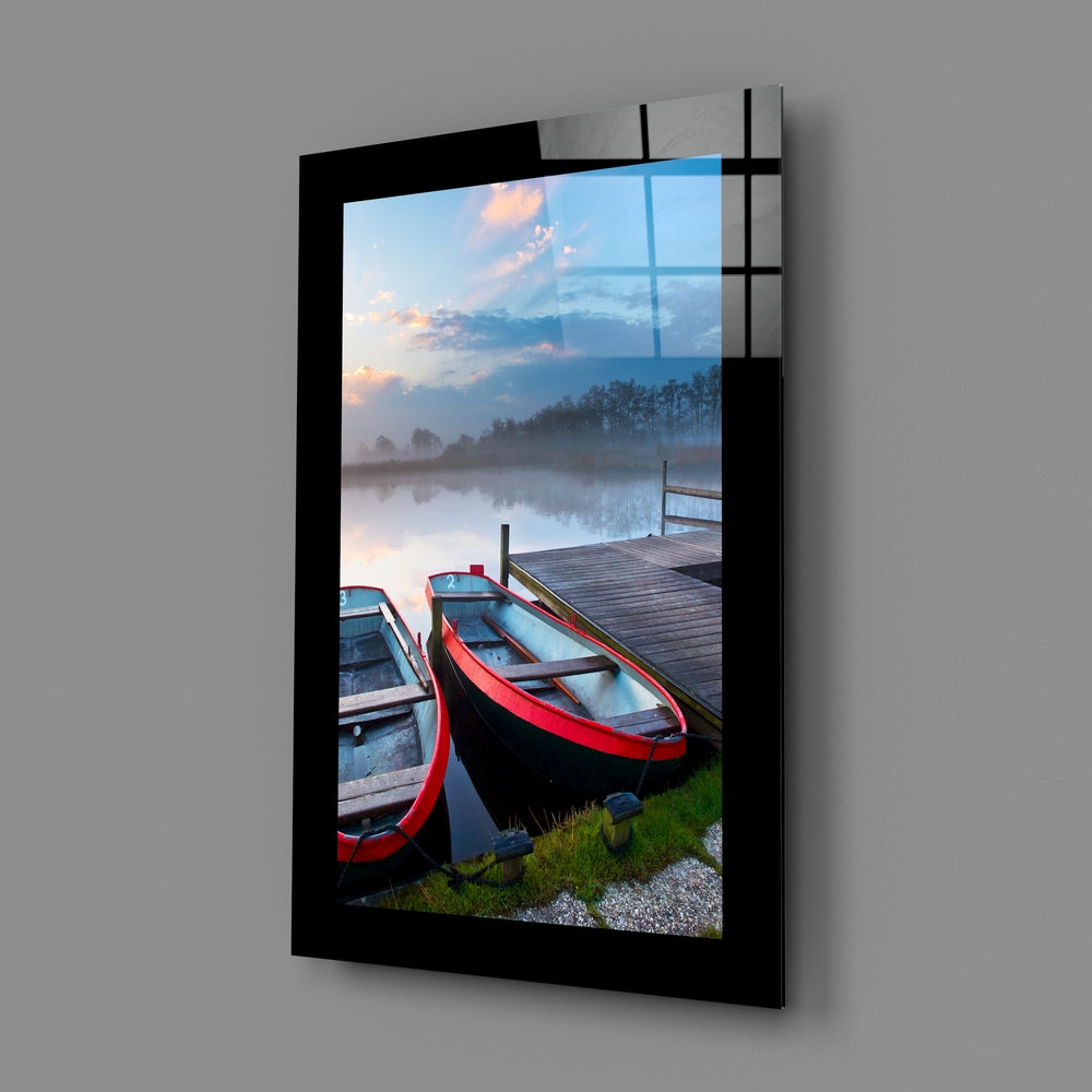 Boats Glass Wall Art.