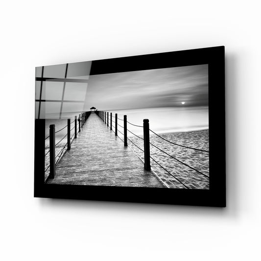 Pier glass wall art displayed above a bed in a bedroom
