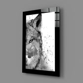 Minimal-watercolor panel bringing monochrome poise to a man cave