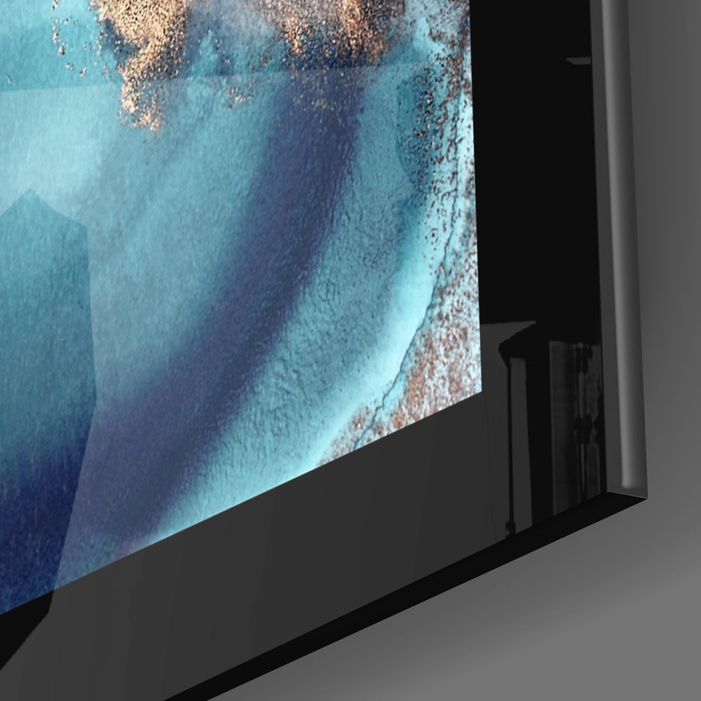 Pink and Blue Glass Wall Art.