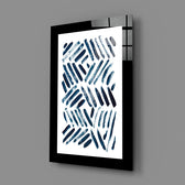 Minimal-modern panel bringing graphic poise to a bedroom