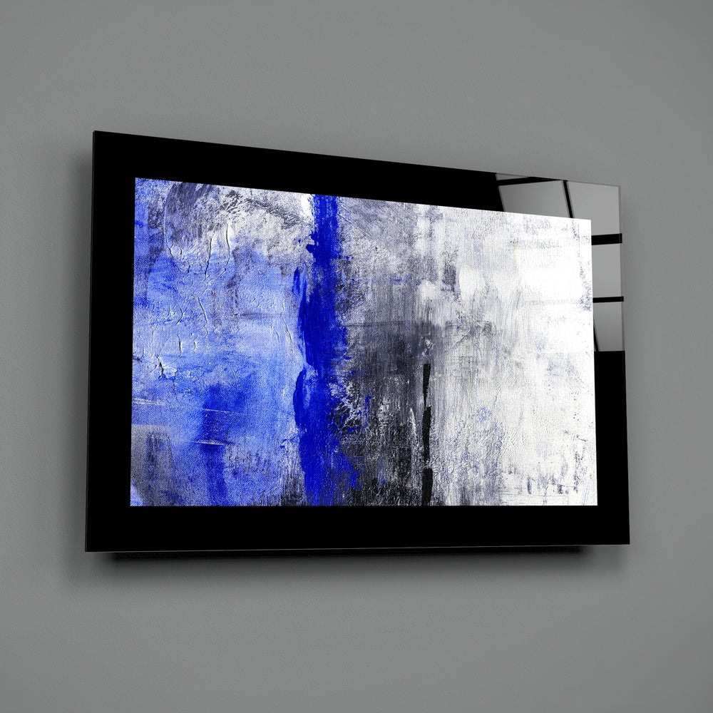 Abstract Blue Glass Wall Art.
