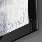 Abstract Blue close-up showing cobalt column and pearl impasto