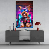Hip Dog Glass Wall Art || Designer Collection