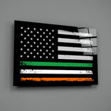 USA-Irland Flag Glass Wall Art || Designer Collection