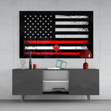 USA-Canada Flag Glass Wall Art || Designer Collection