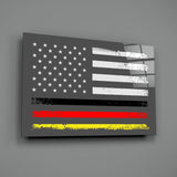USA- Germany Flag Glass Wall Art || Designer Collection