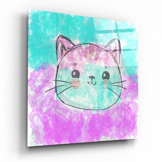 Kitty Glass Wall Art.
