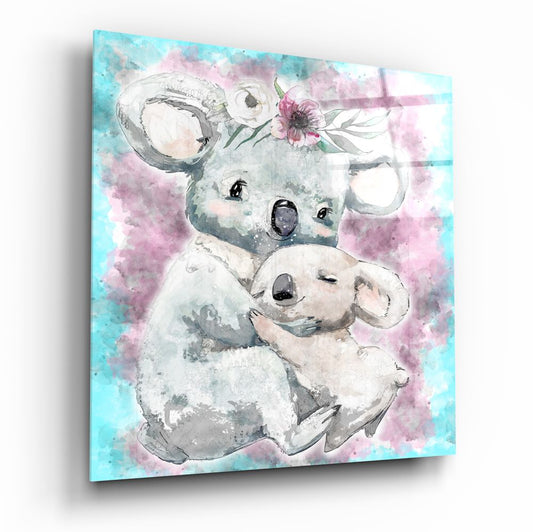 Koala Glass Wall Art.