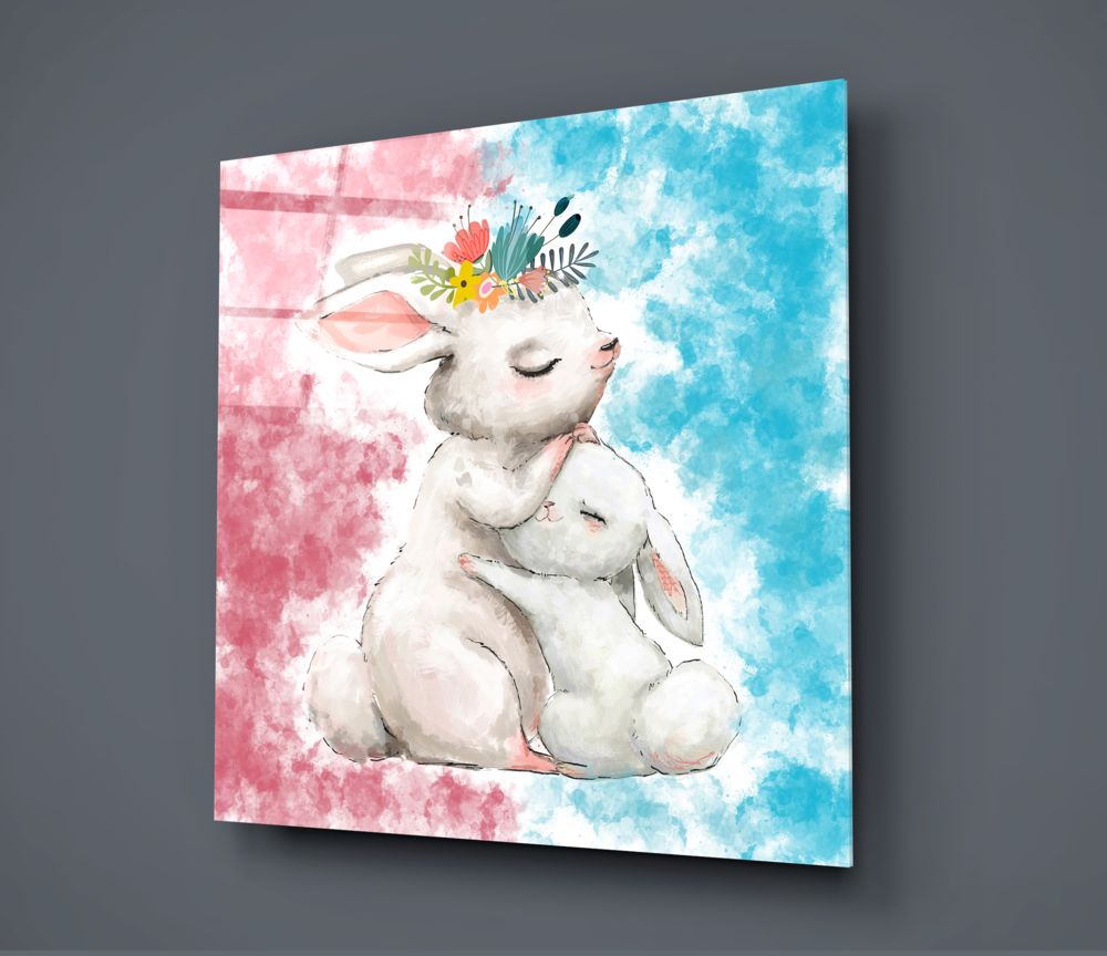 Rabbit Glass Wall Art.