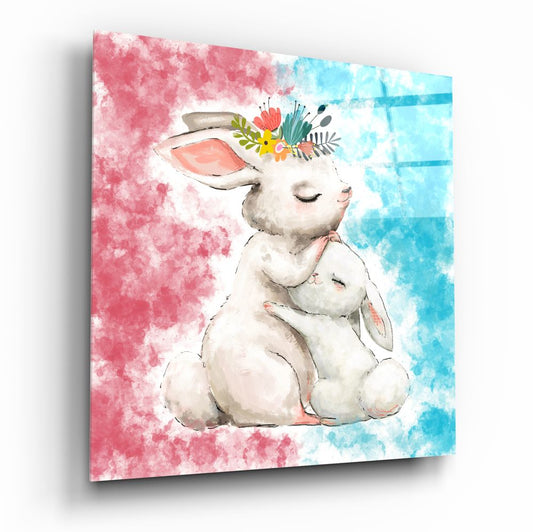 Rabbit Glass Wall Art.