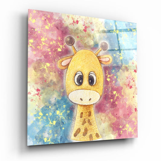 Giraffe Glass Wall Art.