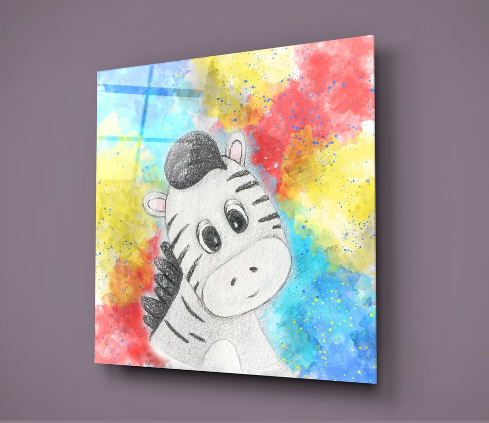 Zebra Glass Wall Art.
